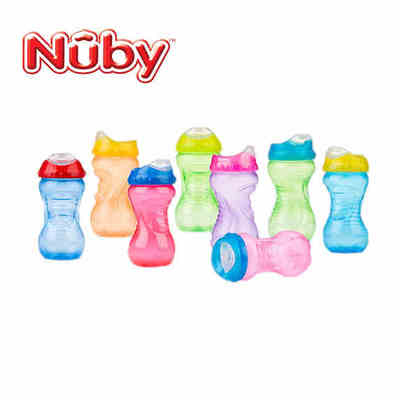 Nuby努比婴儿第四阶段饮嘴杯宝宝4段防漏学饮水壶420ML/10057特价