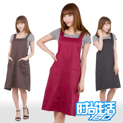 出口韩国版时尚可爱公主厨房工作服定做咖啡餐馆厅家居围裙