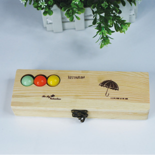 wengu文谷 创意木头龙珠文具盒 大容量 木制笔盒铅笔盒 可爱