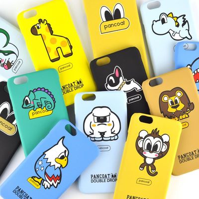 韩国情侣iPhone6手机壳可爱动物Pancoat创意磨砂6PLUS硬壳小狗猴
