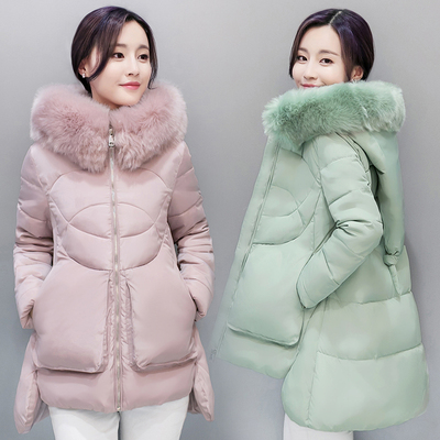 2016冬季新款羽绒服女短款韩版修身显瘦连帽加厚大毛领潮