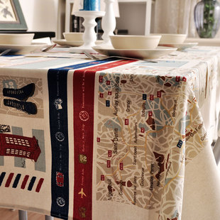 米乐 地中海环游系列桌布布艺棉麻餐桌布欧式台布茶几桌布盖巾