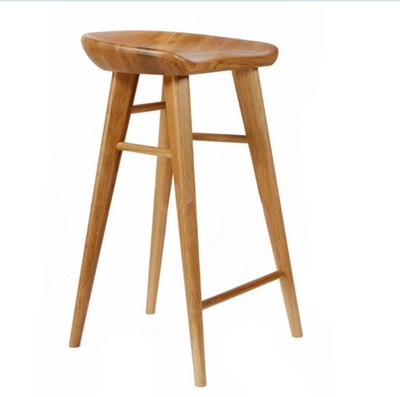 北欧/宜家实木酒吧椅吧台凳纯实木吧台椅吧凳原木高脚凳咖啡椅