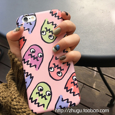 韩国官网圣诞礼物卡通粉色小怪物苹果6s手机壳iPhone6plus包软壳