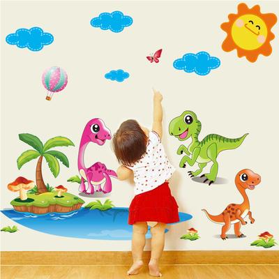 包邮卡通动漫墙贴壁贴儿童房卧室客厅幼儿园背景墙装饰可移除贴画