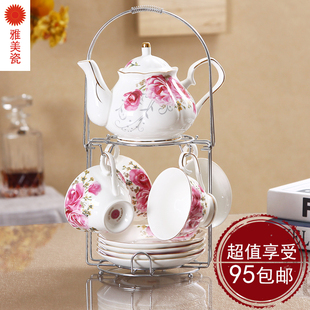 结婚礼品 陶瓷骨瓷咖啡杯具套装  咖啡具套装 高档欧式茶具套装