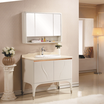 JIETAO洁陶厨卫浴室柜组合欧式现代橡木柜大理石陶瓷洗漱台落地柜