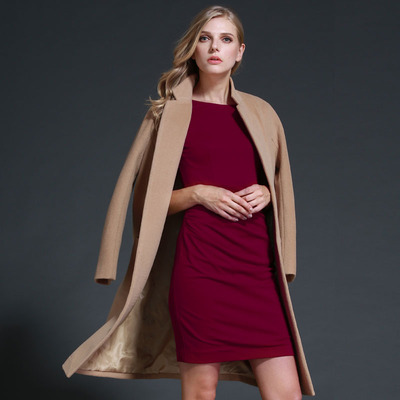 2015秋季新款冬装毛呢大衣女外套呢风衣高端双面羊绒大衣女中长款