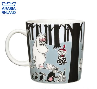 芬兰Arabia Moomin姆明新冒险系列马克杯陶瓷杯300ml进口水杯