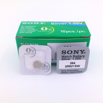 SONY索尼纽扣电池SR621SW/1.55V/364/682手表纽扣电池 石英表电子