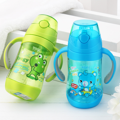 宝宝学饮杯儿童吸管杯夏季水杯幼儿园喝水杯婴儿饮水杯带手柄水壶