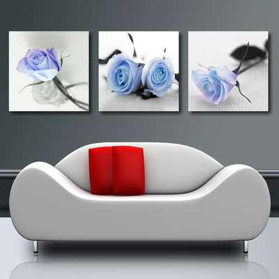 现代简约欧式装饰画客厅沙发背景墙卧室床头画餐厅挂画壁画玫瑰