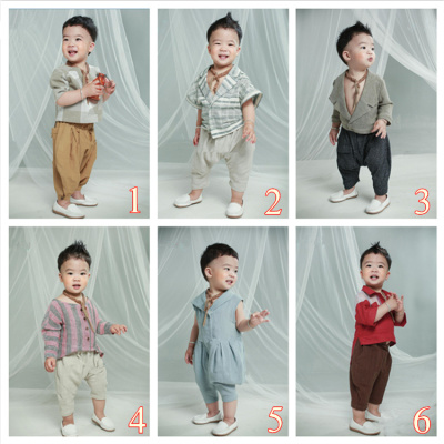 2016新款影楼儿童摄影服装韩版2-4岁儿童造型男童拍照相服饰批发