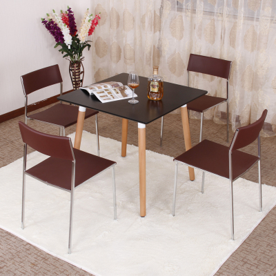 天瑞家具 现代餐厅家具4人餐桌椅组合正方形长方形一桌四椅饭桌