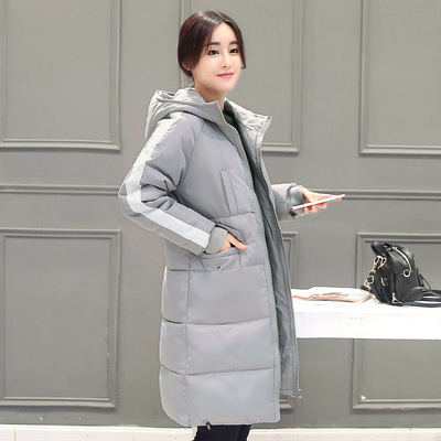 2016新款棉大衣女韩版情侣外套加厚大码中长款修身显瘦过膝羽绒服
