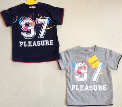 特价 小童男宝短袖T恤印花运动数字夏季潮版圆领 日系风格B -D1-5