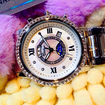 香港savina正品高档时尚换圈女表满钻时装手表镶钻女士手表