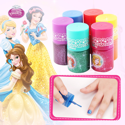 迪士尼公主化妆品女生孩礼物指彩儿童彩妆小孩化妆玩具指甲油套装