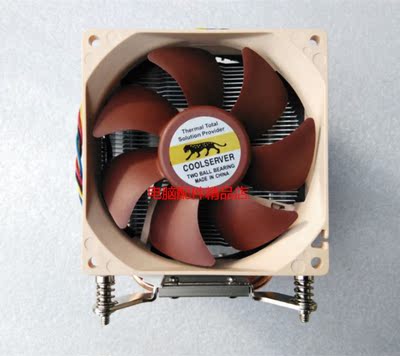 金钱豹3u/4u服务器cpu散热器 4根导热管  2011针9厘米cpu风扇