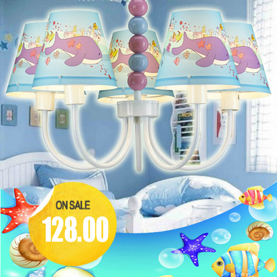 新款海豚吊灯 可爱卡通造型海豚卧室吊灯海洋动物百搭男女儿童灯