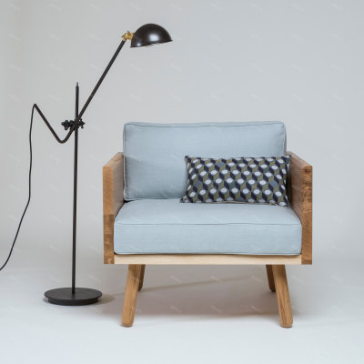 北欧宜家实木单人沙发 美式乡村后现代风格 欧式简约格调沙发