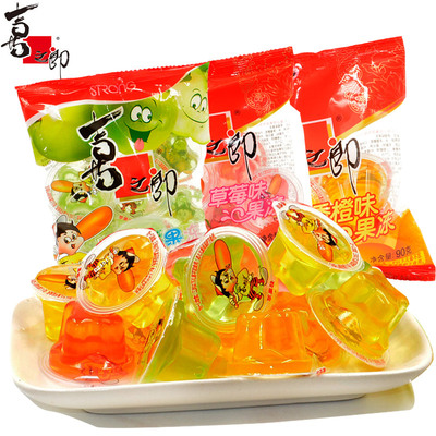 喜之郎果冻 水果味果冻休闲零食品婚庆喜糖 3个口味可选 90g/袋