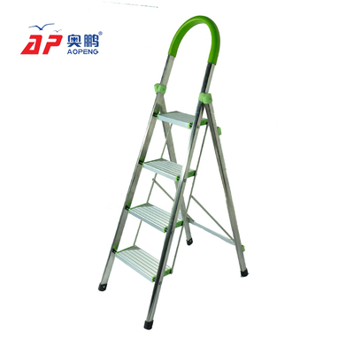 奥鹏品牌AP-9314W梯子不锈钢折叠家用梯人字梯特价部分包邮加厚