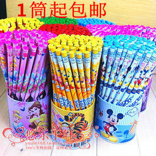 可爱卡通木质72支筒装带橡皮HB铅笔 小学生儿童幼儿园学习用品