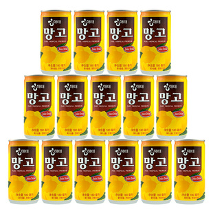 韩国进口饮料/海太芒果汁/180mL/韩国果汁/15听装