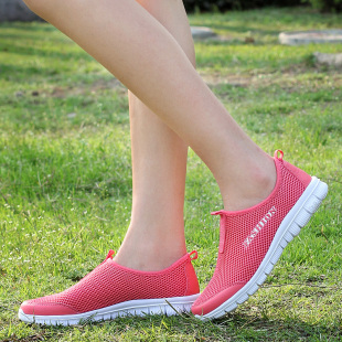 2015夏季新款单鞋跑步运动鞋女士网状透气潮情侣鞋孕妇徒步休闲鞋