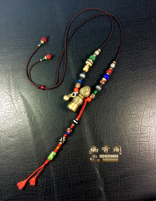 【幽香阁】藏传精品 铜铁印 法印 老藏印 多宝项链 锁骨链 护身符