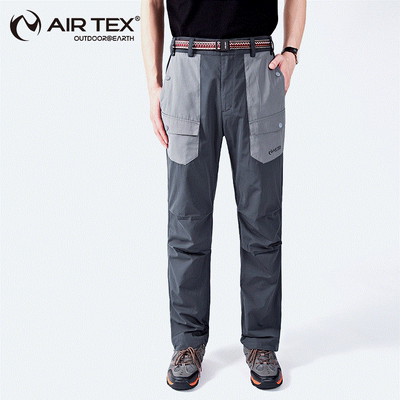 AIRTEX/亚特 拼色款多口袋 修身排汗速干长裤男款 英国时尚户外