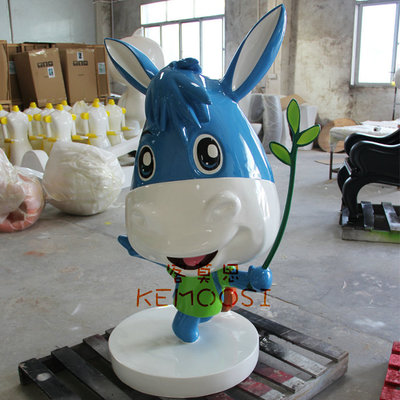 玻璃钢雕塑 吉祥物萌羊动物雕塑 卡通雕塑 公仔艺术品 客莫思