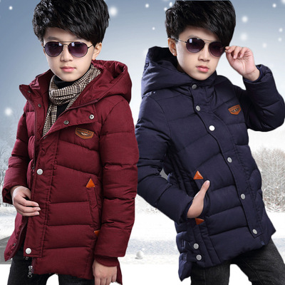 童装男童2016新款儿童韩版棉服中长款羽绒服童装冬款加厚棉袄外套