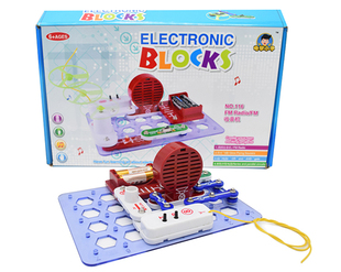 电学小子益智百拼电子积木 116拼儿童拼装电路玩具6-10岁拼插积木