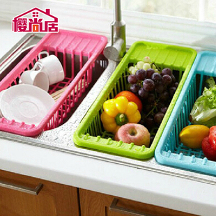 新款厨房用品滴水架果蔬餐具水槽沥水架塑料置物架菜架碗架