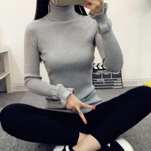2016秋冬新款高领毛衣套头女装 韩版上衣内搭弹力修身打底针织衫