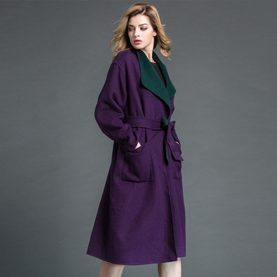 2015秋季新款冬装毛呢大衣女外套呢风衣高端双面羊绒大衣女中
