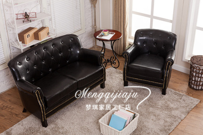欧式卧室单人沙发 布艺皮艺休闲沙发 新古典复古单人椅高背沙发