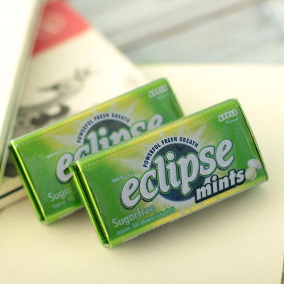 美国口香糖 易极eclipse mints木糖醇薄荷口香糖34g（苹果味道）
