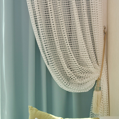 韩式田园全遮光纯色窗帘布料成品定制隔热阳客厅卧室落地窗纱特价