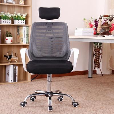 家用电脑椅带轮子简约职员办公椅子可升降旋转网布椅白色特价靠椅