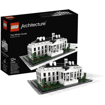 正版乐高LEGO城市建筑物小颗粒拼装积木玩具 21006 白宫 益智玩具