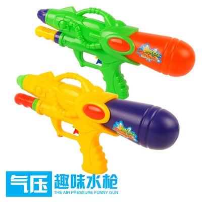 夏天儿童玩具压气水枪抽拉式 沙滩水枪戏水 玩具 喷射打气水枪