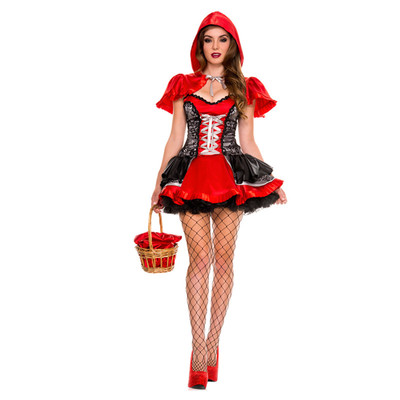 经典童话故事角色扮演万圣节女装cosplay小红帽服装 女巫表演服