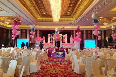 气球城堡造型宝宝宴百日宴生日派对气球装饰城堡气球造型装饰会场