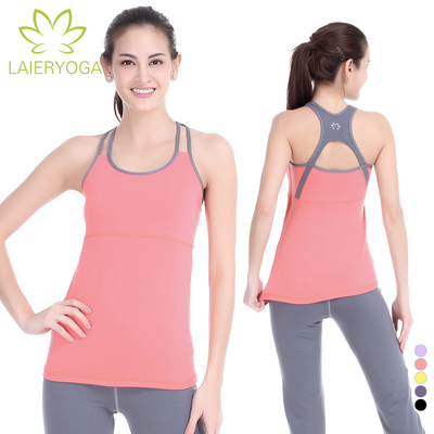 Laieryoga来尔2016春夏新款女瑜珈愈加跑步运动健身服瑜伽服上衣