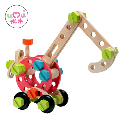 造型螺母然然大号百变螺母组合木制益智力拆装拼装拼搭男孩玩具