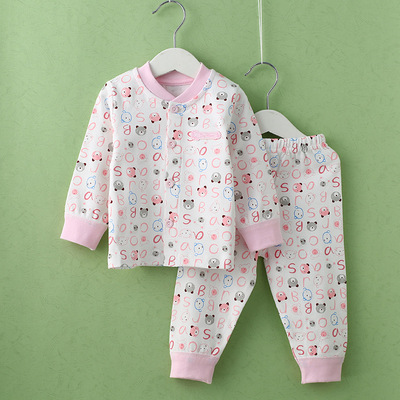 欢喜小熊童装生产春装新款宝宝对门精梳棉两件韩版长袖套装包邮
