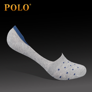polo男袜子夏季薄款男士带硅胶防滑豆豆袜隐形袜船袜男夏运动袜